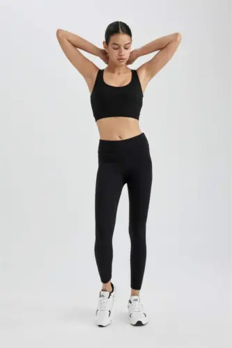 DeFactoFit High-Waisted Sport Leggings Black - 6