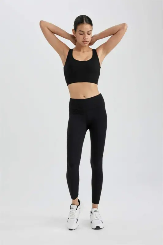 DeFactoFit High-Waisted Sport Leggings Black - 6