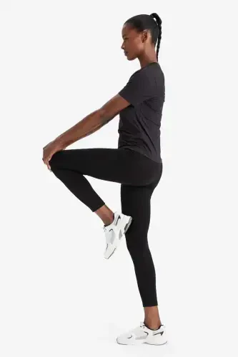 DeFactoFit High-Waisted Sports Leggings Black - 3
