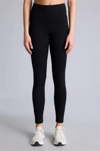 DeFactoFit High-Waisted Sports Leggings Black - 3