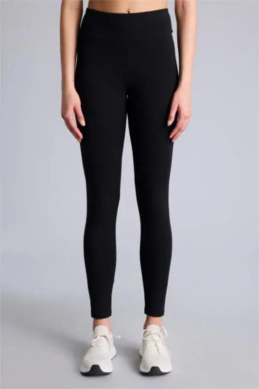 DeFactoFit High-Waisted Sports Leggings Black - 3