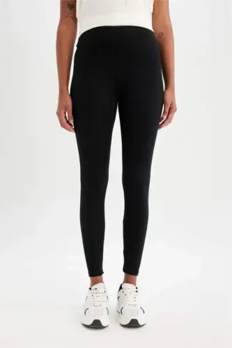 DeFactoFit High-Waisted Sports Leggings Black - 1