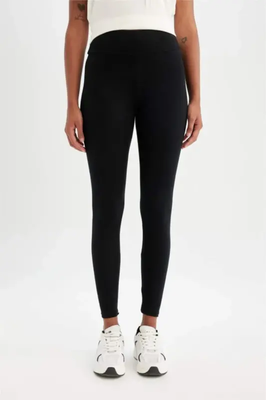 DeFactoFit High-Waisted Sports Leggings Black - 1