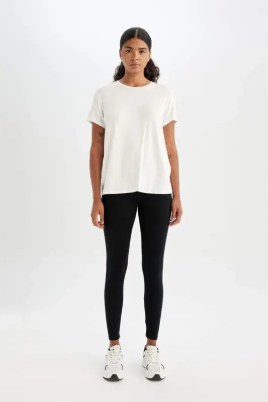DeFactoFit High-Waisted Sports Leggings Black - 5