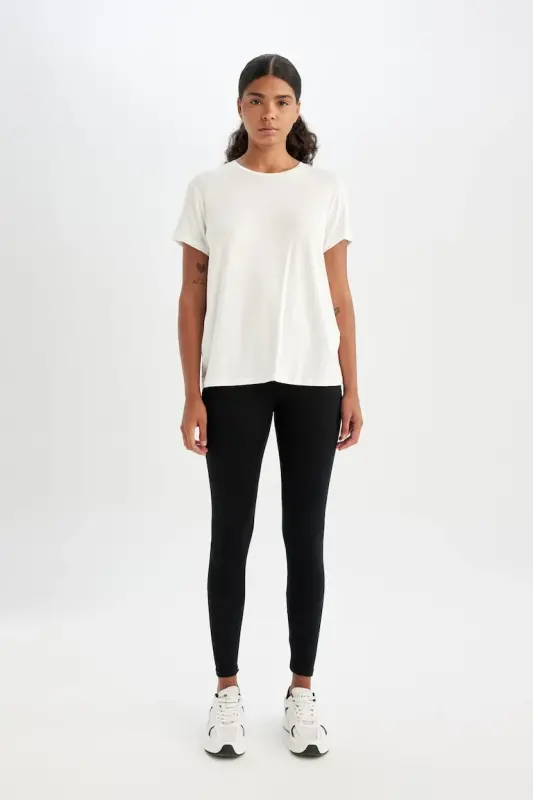 DeFactoFit High-Waisted Sports Leggings Black - 1