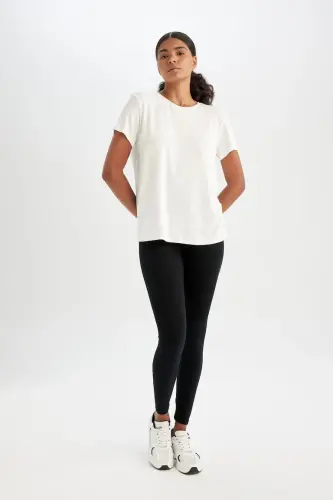 DeFactoFit High-Waisted Sports Leggings Black - 3