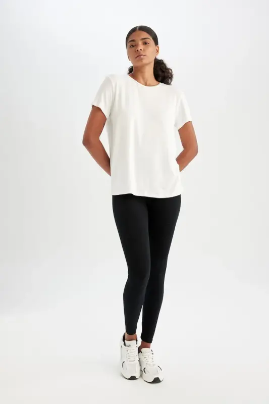 DeFactoFit High-Waisted Sports Leggings Black - 3
