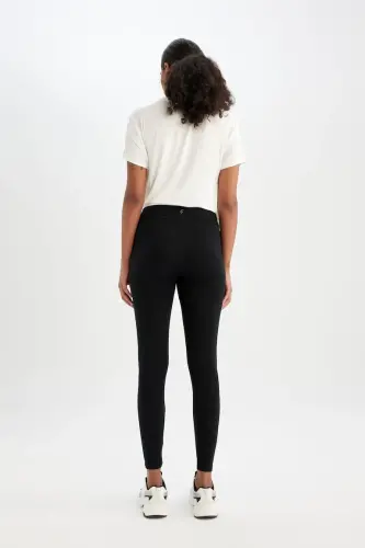 DeFactoFit High-Waisted Sports Leggings Black - 5