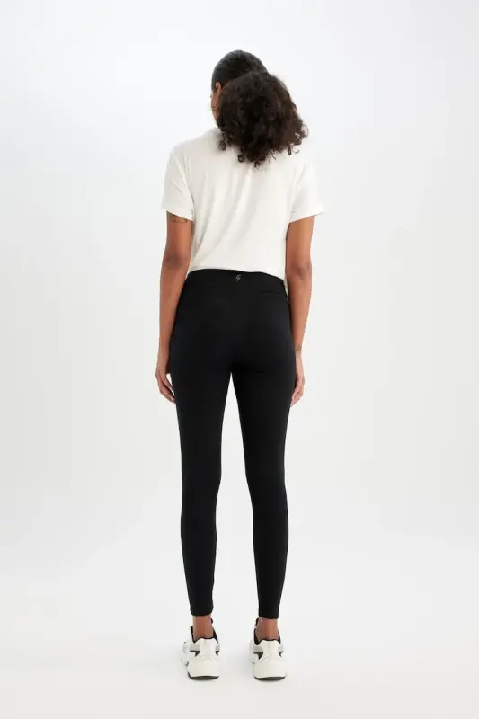 DeFactoFit High-Waisted Sports Leggings Black - 5