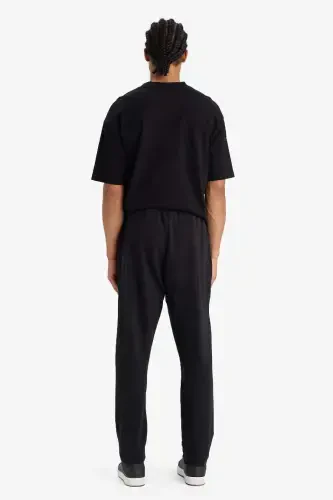 DeFactoFit NBA Miami Heat Qalin Jogger Sport shim Standart Fit Cho'ntakli Elastik Bantli Poycha-Qora - 3