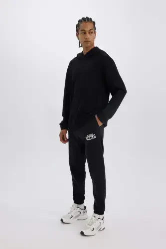 DeFactoFit NBA Milwaukee Bucks Qalin Jogger Sport shim Beli bog'ichli Standart Fit cho'ntakli - Qora - 9