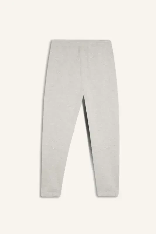 DeFactoFit NBA Milwaukee Bucks Qalin Jogger sport shimining pastki qismi Standart Fit Bel bog'ichli cho'ntakli-Ochiq kulrang melanj - 5