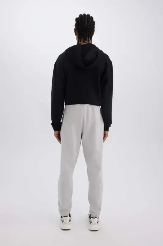 DeFactoFit NBA Toronto Raptors Qalin Jogger Sport shim Standart Fit cho'ntakli Bel bog'ichli-och kulrang - 2