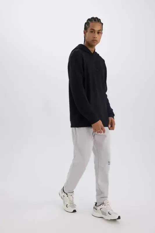 DeFactoFit NBA Toronto Raptors Qalin Jogger Sport shim Standart Fit cho'ntakli Bel bog'ichli-och kulrang - 3