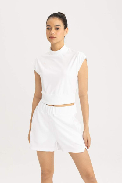 DeFactoFit Oversize Fit Athletic Shorts White - 4