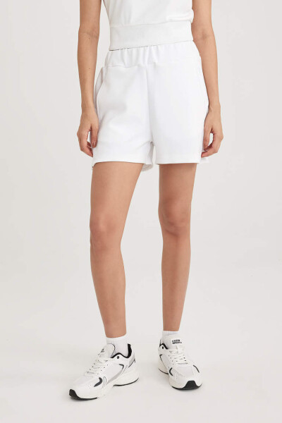 DeFactoFit Oversize Fit Athletic Shorts White - 5