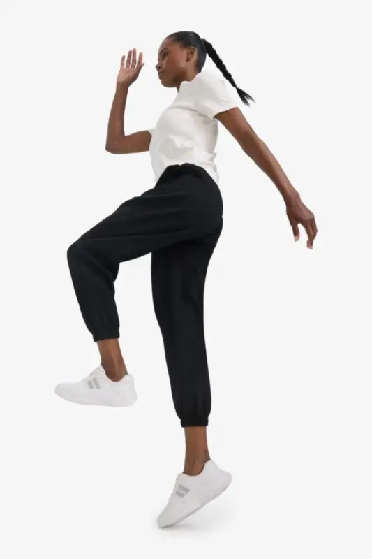 DeFactoFit Oversize Keng kesimli sportiv shimlar ikki cho'ntakli Jogger standart o'lchamli Skuba suvga sho'ng'in matosi-qora - 3