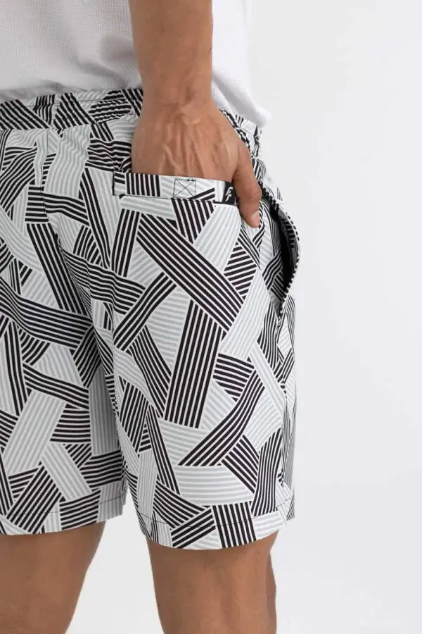 DeFactoFit Regular Fit Bosilgan Elastik Qisqa Denim Shortish Qora - 8