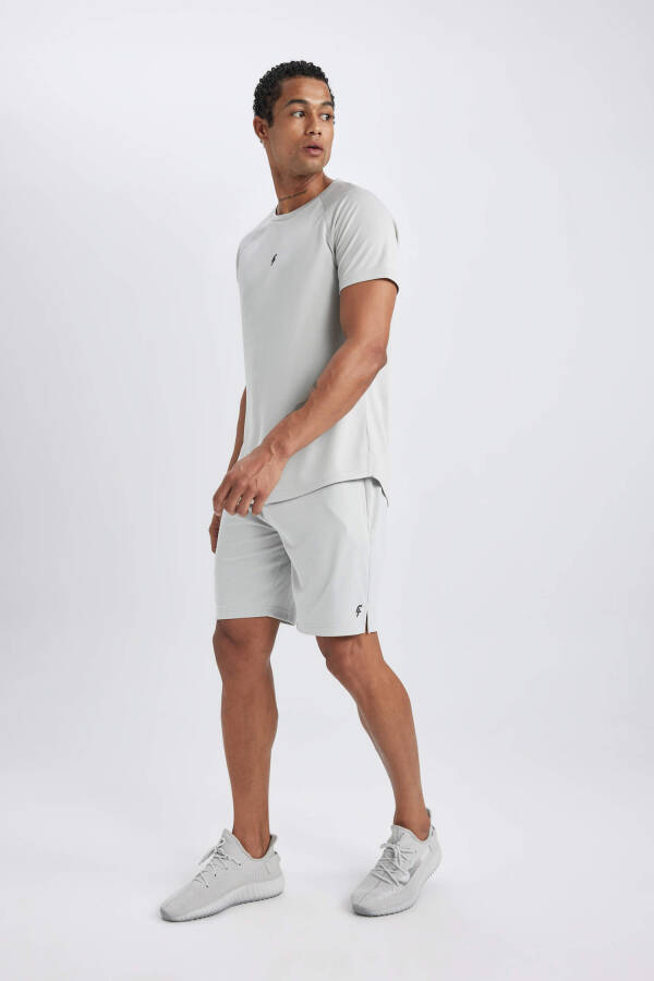 DeFactoFit Slim Fit Athletic Shorts Light Grey - 12