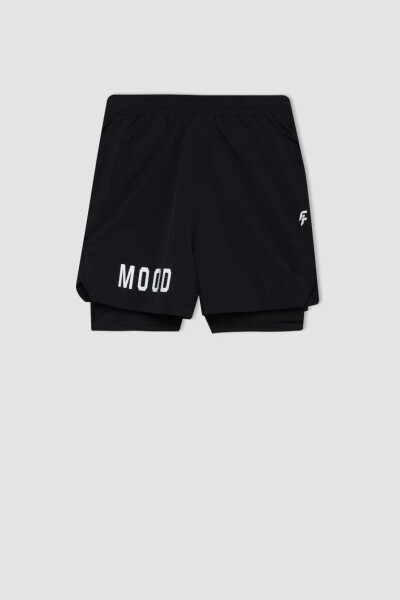 DeFactoFit Slim Fit Athletic Woven Shorts Black - 3