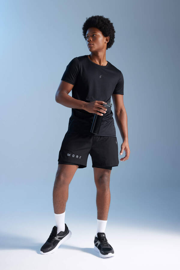 DeFactoFit Slim Fit Athletic Woven Shorts Black - 9