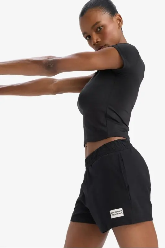 DeFactoFit Slim Fit Dar Kesim Kısa Paça Sporcu Şort-Siyah - 8