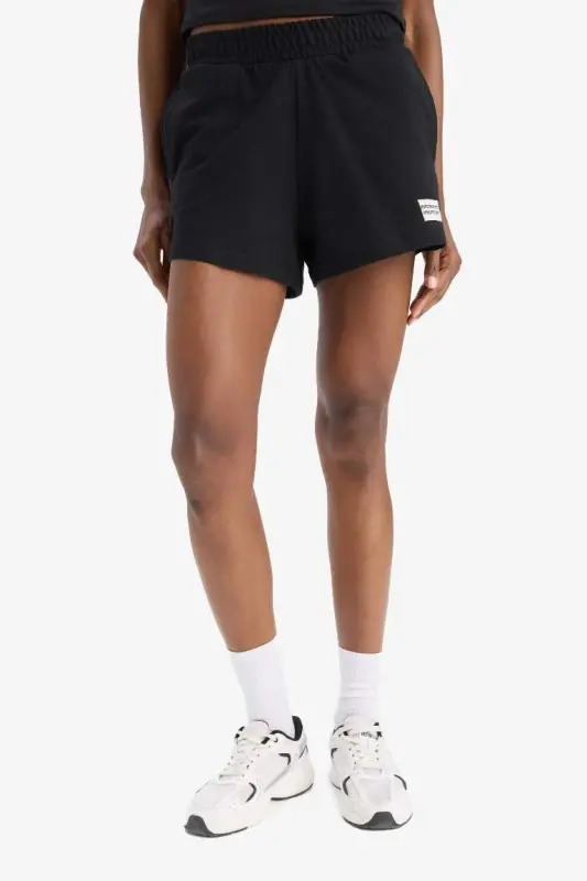 DeFactoFit Slim Fit Dar Kesim Kısa Paça Sporcu Şort-Siyah - 9