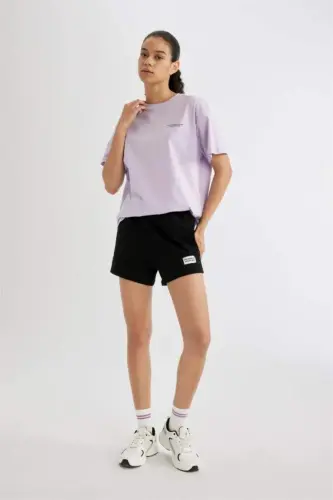 DeFactoFit Slim Fit Bosma Shorti Qora - DEFACTO (1)