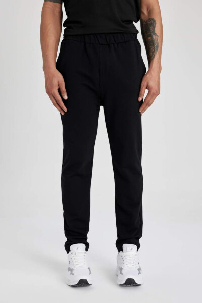 DeFactoFit Slim Fit Double Pocket Standard Leg Jogger Sweatpants Black - 5