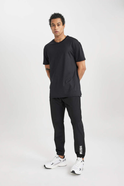 DeFactoFit Slim Fit Double Pocket Woven Sports Jogger Pants Black - 7