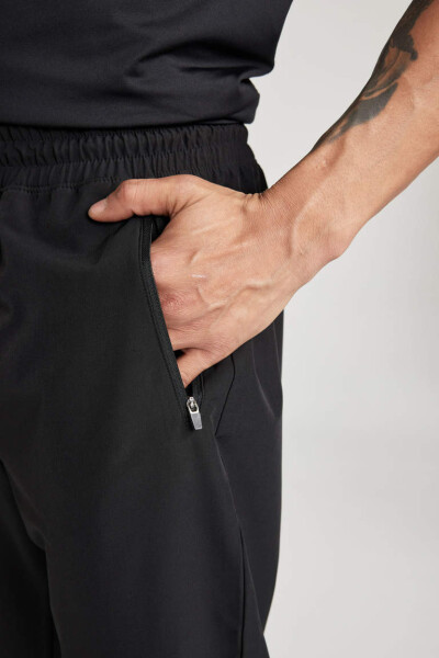 DeFactoFit Slim Fit Double Pocket Woven Sports Jogger Pants Black - 10