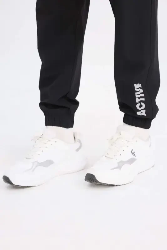 DeFactoFit Slim Fit Double Pocket Woven Sports Jogger Pants Black - 2