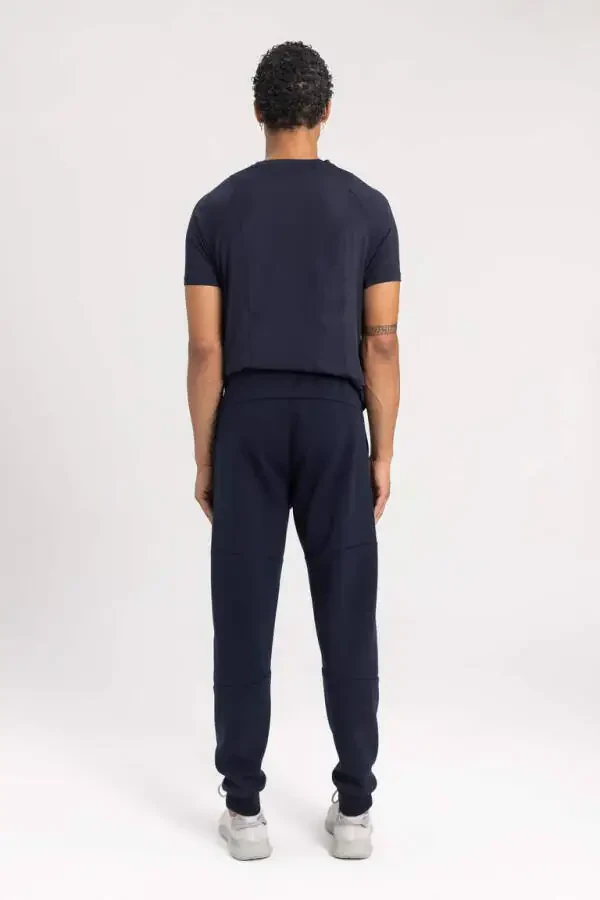 DeFactoFit Slim Fit Ikki Cho'ntakli Elastik Oyoqli Skuba Suv O'yinlari Matolari Sportchi Jogger Shimchog'i Ko'k - 9