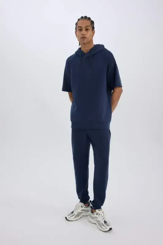 DeFactoFit Slim Fit Sportchi Ince Jogger Eshofman Alti Tor Kesim Skuba G'avvos Qumosh Standart Pocha Beli Bog'ichli Lastikli Pocha-Lacivert - 2