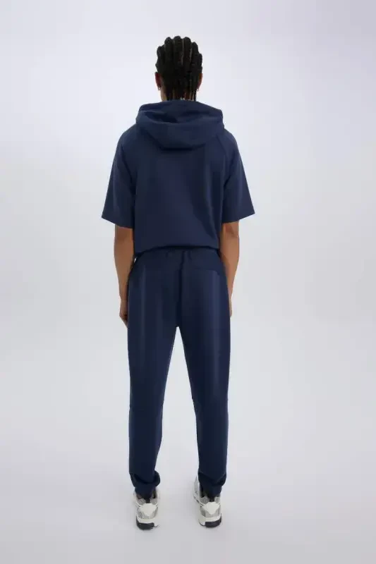 DeFactoFit Slim Fit Sportchi Ince Jogger Eshofman Alti Tor Kesim Skuba G'avvos Qumosh Standart Pocha Beli Bog'ichli Lastikli Pocha-Lacivert - 6