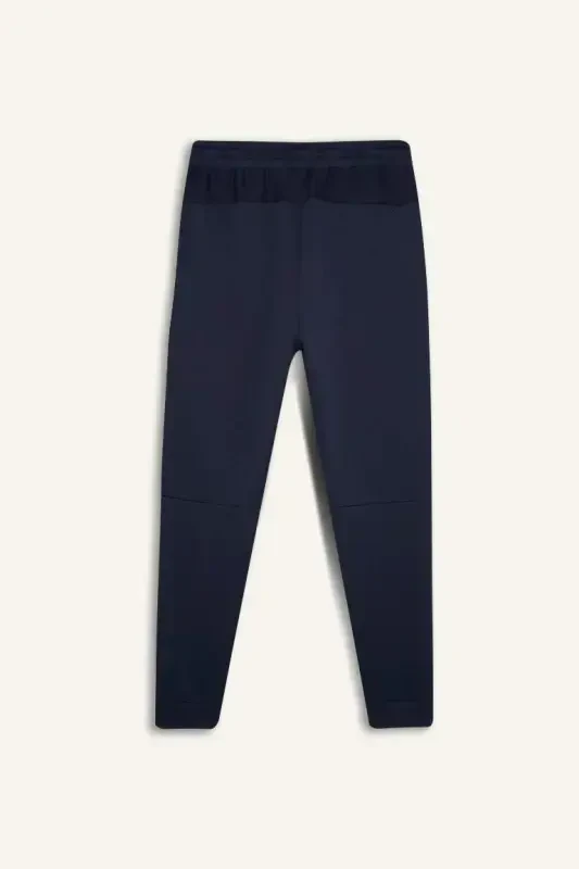 DeFactoFit Slim Fit Sportchi Ince Jogger Eshofman Alti Tor Kesim Skuba G'avvos Qumosh Standart Pocha Beli Bog'ichli Lastikli Pocha-Lacivert - 9