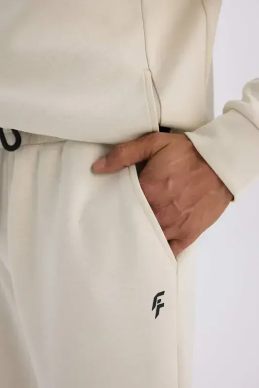 DeFactoFit Slim Fit Sportchi Jogger sport shimi Tor kesimli Skuba sho'ng'in matosi Standart etak Bel bog'ichli rezina etak-Tosh - 5