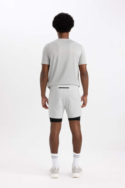 DeFactoFit Slim Fit Sportchi To'qilgan Shortlar Ochq Grey - 10