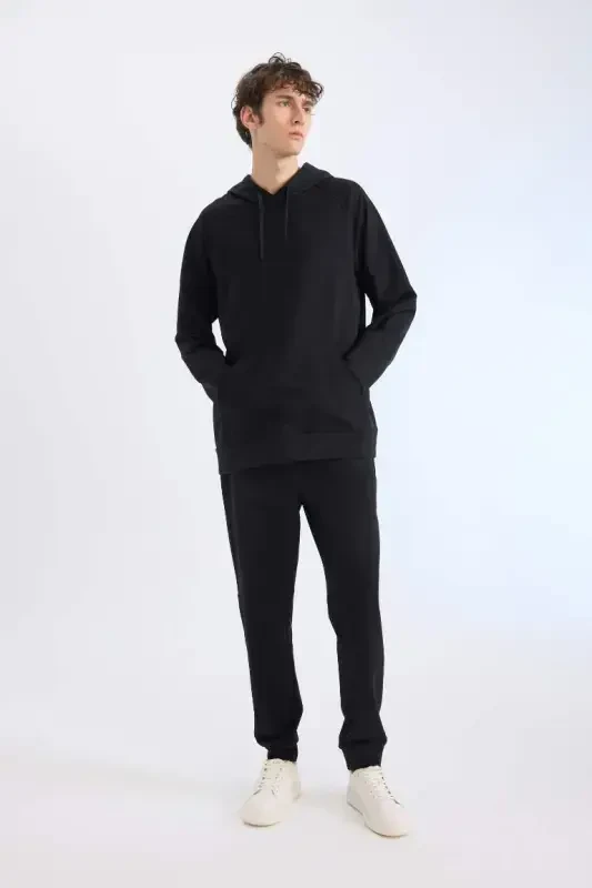 DeFactoFit Slim Fit спортивные джоггеры, узкий крой, стандартный низ, базовый однотонный - черный - 5