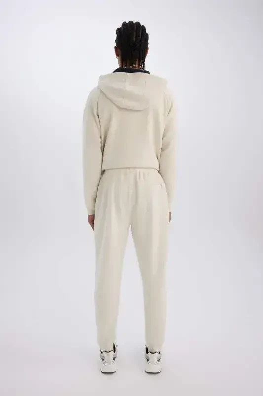 DeFactoFit Slim Fit Спортивные джоггеры, зауженные, из дайвинг-ткани, стандартные штанины, пояс на шнурке, эластичные штанины - камень - 7