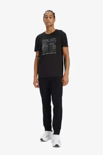 DeFactoFit Slim Fit Узкий Крой С Двумя Карманами Стандартные Эластичные Мультифункциональные Спортивные Джоггеры-Черный - 4