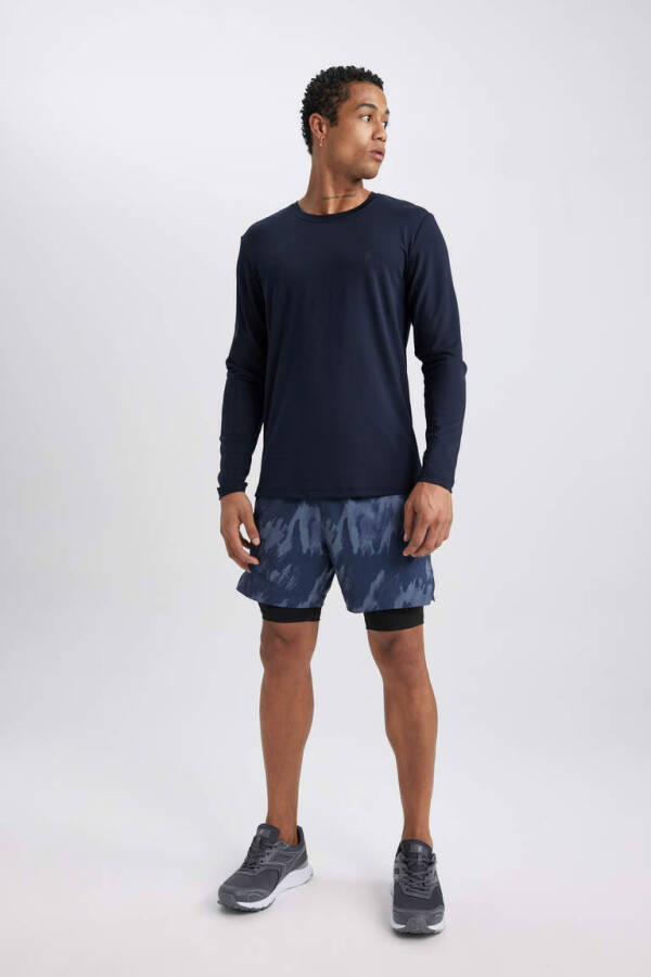 DeFactoFit Slim Fit Woven Shorts Navy - 1