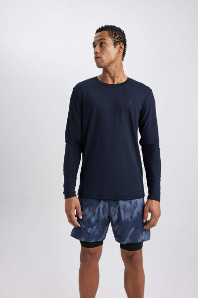 DeFactoFit Slim Fit Woven Shorts Navy - 3