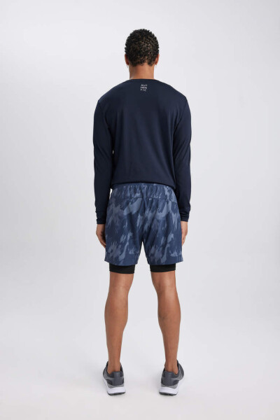 DeFactoFit Slim Fit Woven Shorts Navy - 7