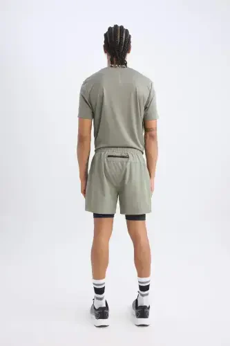 DeFactoFit Шорты спортивные плетеные Slim Fit в цвете хаки - 8