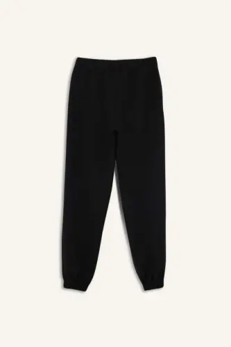 Standart Fit Cepli Jogger Paça Standart Fit Basıc Modal Pantolon-Siyah - 9