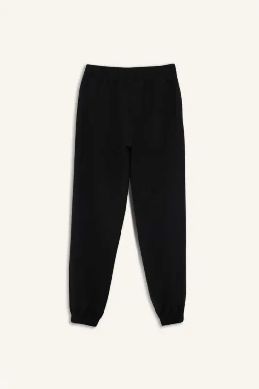 Standart Fit Cepli Jogger Paça Standart Fit Basıc Modal Pantolon-Siyah - 9
