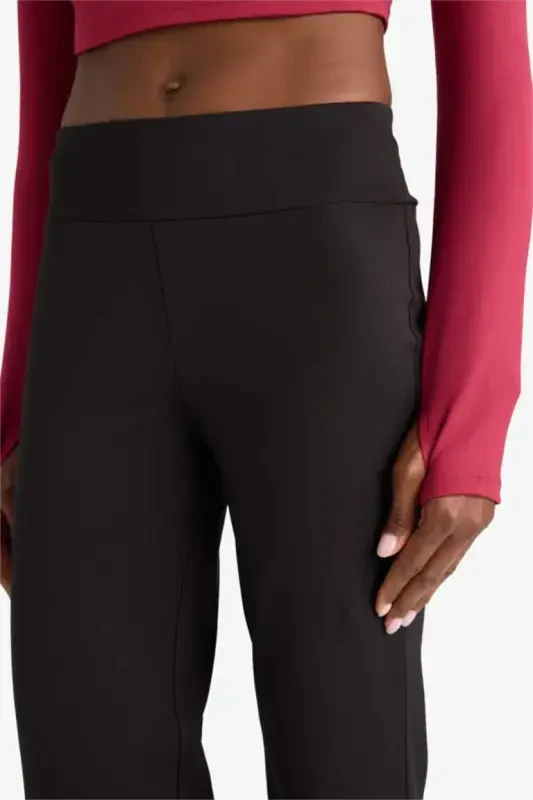 DeFactoFit Sportchi Jogger sport shimining keng, keng paçali, oddiy, tekis skuba dayver matosi - qora - 5