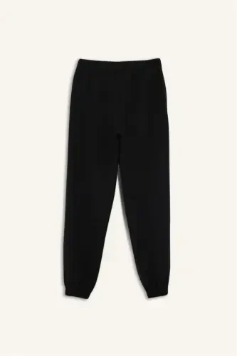 DeFactoFit Sportchi Jogger Yengil Sport Shim Standart Fit Modal Ikki Cho'ntakli Asosiy Tekis-Qora - 9