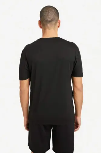 DeFactoFit Standard Fit Crew Neck Printed Short Sleeve T-Shirt-Black - 5